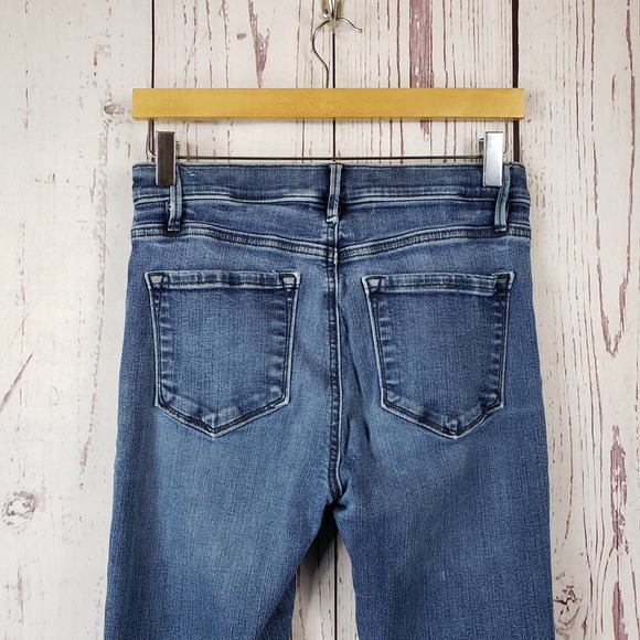 30. Ann Taylor Loft High Waist Skinny Jeans Womens Size 6 Medium Wash Blue - Picture 8 of 10